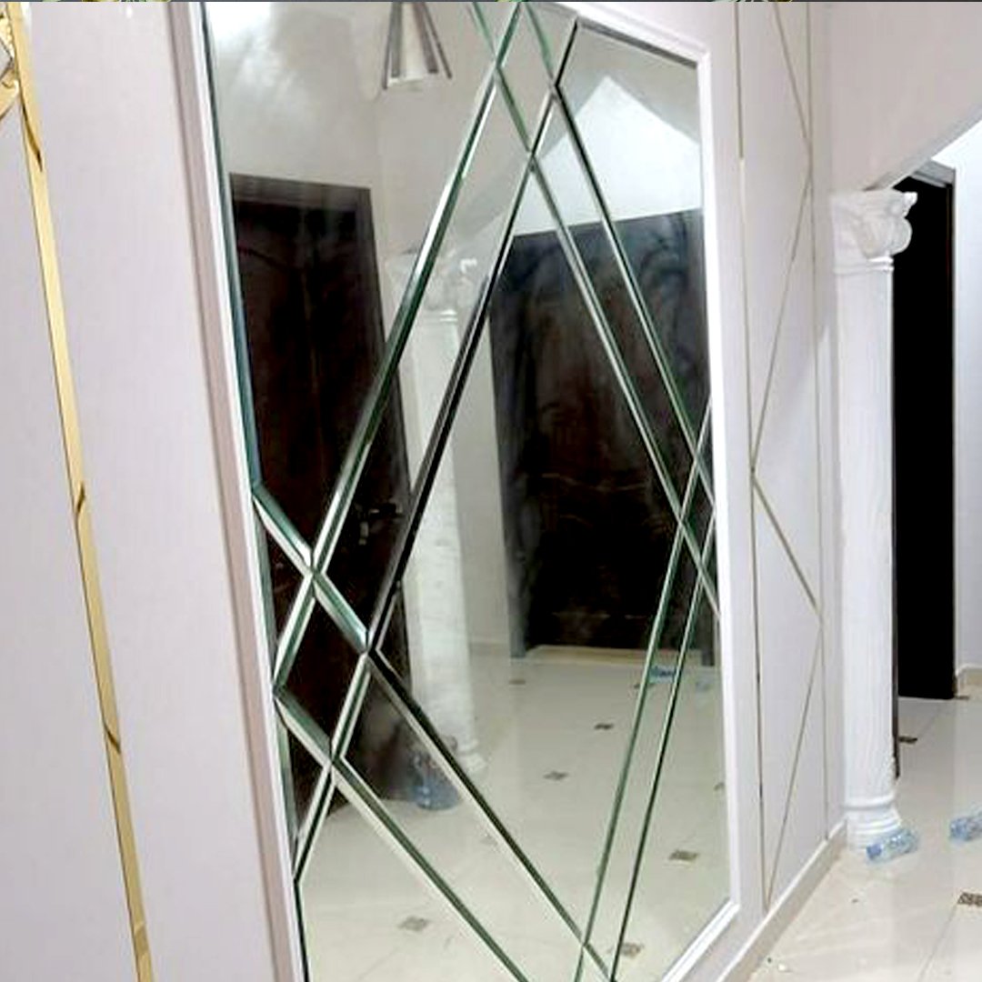 Mirror Glass Feature Wall Design - Abu Abbas